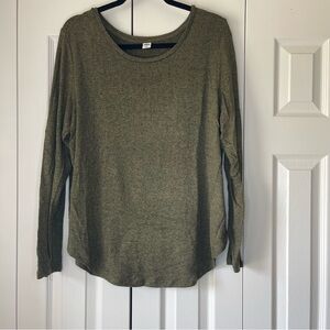 Old Navy Army Green Long Sleeve Top